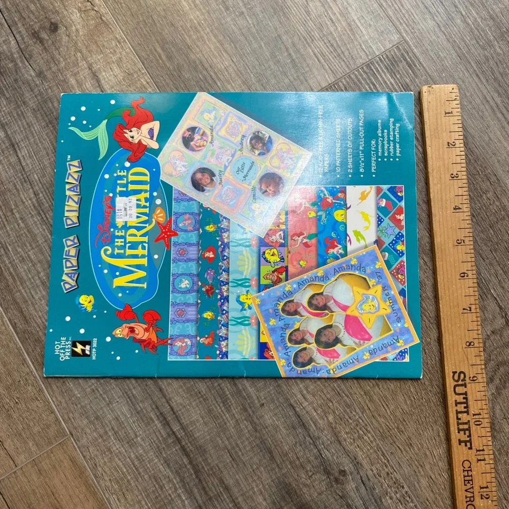 Hot Off The Press Disney The Little Mermaid Paper Pizazz Scrapbook Paper 1997